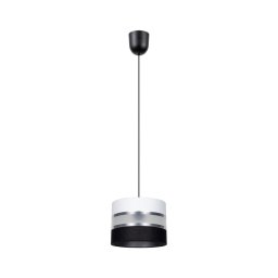 Lustră pe cablu CORAL 1xE27/60W/230V alb-negru