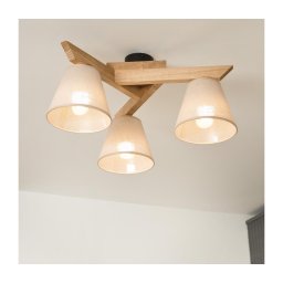 Lustr ANTONIO 3xE14/40W/230V, montaj plafon, stejar