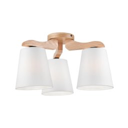 Lustră aplicată ANDREA 3×E27/60W/230V stejar/albă