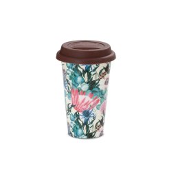 Cana ceramica DLSC065, perete dublu termic, Delonghi MULTICOLORED, 300ml, capac silicon