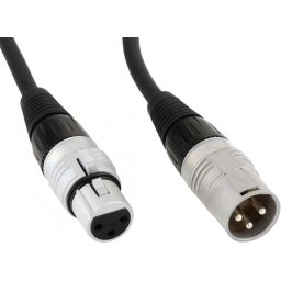 Cablu prelungitor XLR 3 pini T-M Negru 10m, SGHN-1000-SW