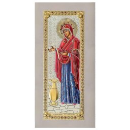 Icoana Sporul Casei Argint 11x23 cm Color Rama Alba