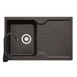 Set chiuveta granit PORTOS & baterie BELLO - Carbon Pyramis 890040002B