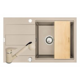 Set chiuveta granit SPARTA PLUS LUX, baterie FIDO & Tocator - Bej