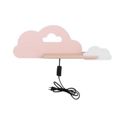 Aplică LED cu raft pentru copii CLOUD LED/5W/230V roz/alb