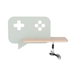 Aplică LED cu raft pentru copii CONSOLE LED/5W/230V verde