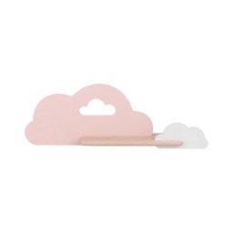 Aplică LED cu raft pentru copii CLOUD LED/5W/230V roz/alb