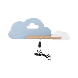 Aplică LED cu raft pentru copii CLOUD LED/5W/230V albastru/alb