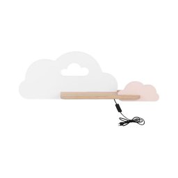 Aplică LED cu raft pentru copii CLOUD LED/5W/230V alb/roz
