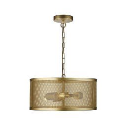 Searchlight 12483-3GO - Lustră pe lanț FISHNET 3xE27/60W/230V auriu