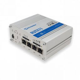 Router industrial DUAL SIM 4G Teltonika RUTX11, 4 porturi Ethernet, WiFi, Bluetooth, gateway, MODBUS, GPS, intrare și ieșire digitală, carcasă metalică