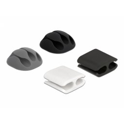Set 4 buc clips cablu 2/3 sloturi, Delock 18394