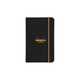 Carnet nedatat A5+, 60 file, matematică Rhodia Unlimited, negru