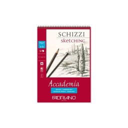 Bloc desen Accademia Schizzi, A4, cu spira, Fabriano