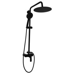 Coloana dus neagra cu baterie , para superioara rotunda 30 cm