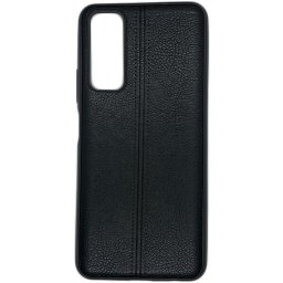 Husa Telefon Silicon Huawei P Smart 2021 Black Leather