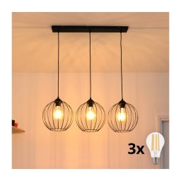 Lustră LED pe cablu MERCURE 3xE27/15W/230V