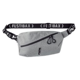 Borseta cu fermoar rezistent la apa, Festibax, 20IAN420, Poliester 300D, Gri