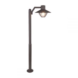 Ministalp de podea Almada, aluminiu maro + plastic transparent, E27, H:103 cm