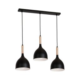 Lustră pe cablu NOAK WOOD 3xE27/60W/230V