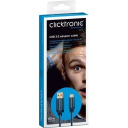 Cablu USB 3.1-C la USB-A T-T 3m, Clicktronic CLICK45126