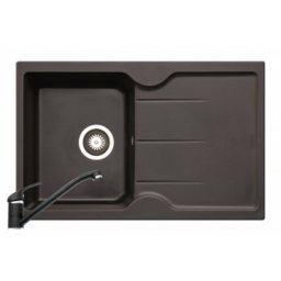 Set chiuveta granit PORTOS & baterie ASALIA - Carbon Pyramis 890040002A