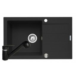 Set chiuveta granit SPARTA PLUS & baterie FIDO - Carbon