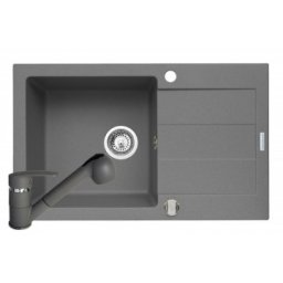 Set chiuveta granit SPARTA PLUS & baterie FIDO - Grey