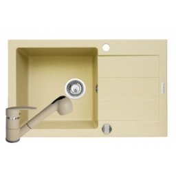Set chiuveta granit SPARTA PLUS & baterie FIDO - Wanilia