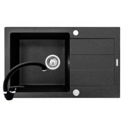 Set chiuveta granit SPARTA PLUS & baterie OSSIA - Black