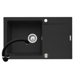 Set chiuveta granit SPARTA PLUS & baterie OSSIA - Carbon