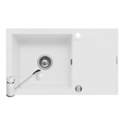 Set chiuveta granit MIDO PLUS & baterie FIDO - White