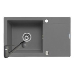Set chiuveta granit MIDO PLUS & baterie FIDO - Grey