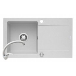Set chiuveta granit LOTUS & baterie OSSIA - White
