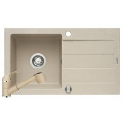 Set chiuveta granit MAIDSINKS Pyramis Senar & baterie FIDO - Beige