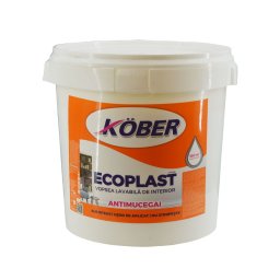 Vopsea lavabila, Kober Ecoplast, efect antimucegai, pentru interior, Alb Mat, 40 kg,