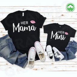Set tricouri personalizate pentru mama si fiica her mama , her mini