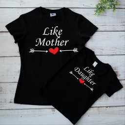 Set tricouri personalizate pentru mama si fiica like mother, like daughter