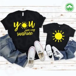 Set tricouri personalizate pentru mama si copil You are my sunshine