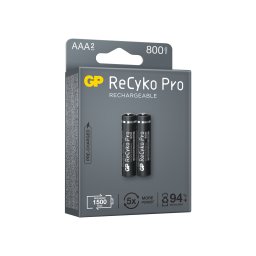 Baterii reincarcabile GP ReCyko Pro AAA 800mAh (R03), ambalaj reciclabil 2pcs
