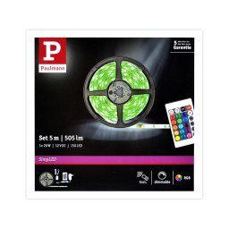 Bandă dimabilă LED RGB/20W Paulmann 78978 SIMPLED 5m 230V + telecomandă