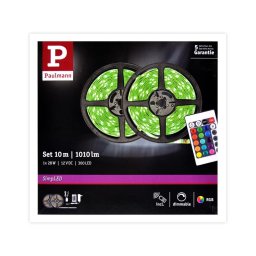 Bandă dimabilă LED RGB/28W Paulmann 78980 SIMPLED 10m 230V + telecomandă