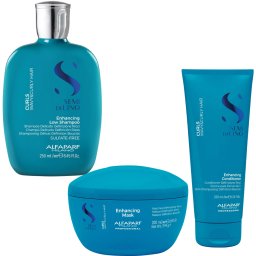 Kit ingrijire completa pentru par cret sau ondulat Alfaparf Semi di Lino Curls Enhancing