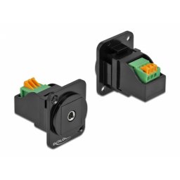 Modul D-type jack stereo 3.5 mm 3 pini la bloc terminal, Delock 86732