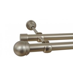 Galerie dubla fara inele TODI MAX 19 mm CROM MAT