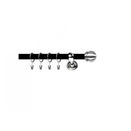 Galerie duo - TODI MAX /19 - negru lucios + INOX
