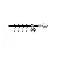 Galerie duo - KULA CRISTAL /19 - negru lucios + INOX