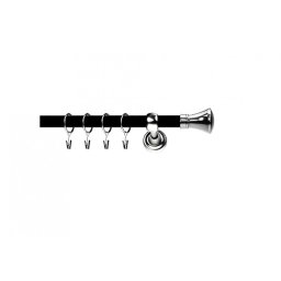 Galerie duo - PRINCE /19 - negru lucios + INOX