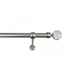 Galerie simpla 25 MM - fara inele - KULA CRISTAL CROM MAT