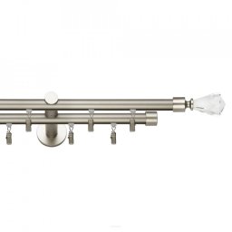 Galerie metal dubla PICIOR UNIVERSAL TEAVA PROFIL - CRISTAL CONE19/19 - CROM MAT